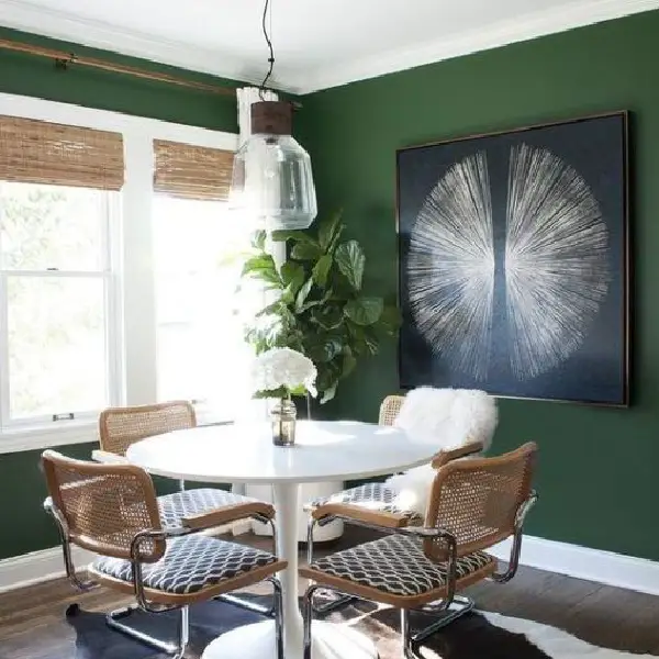 Forest Green dining room